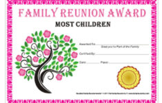free printable family reunion awards free printable Free Printable Family Reunion Awards Free Printable