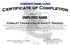 Free Printable Forklift Certification Cards Free Printable A To Z