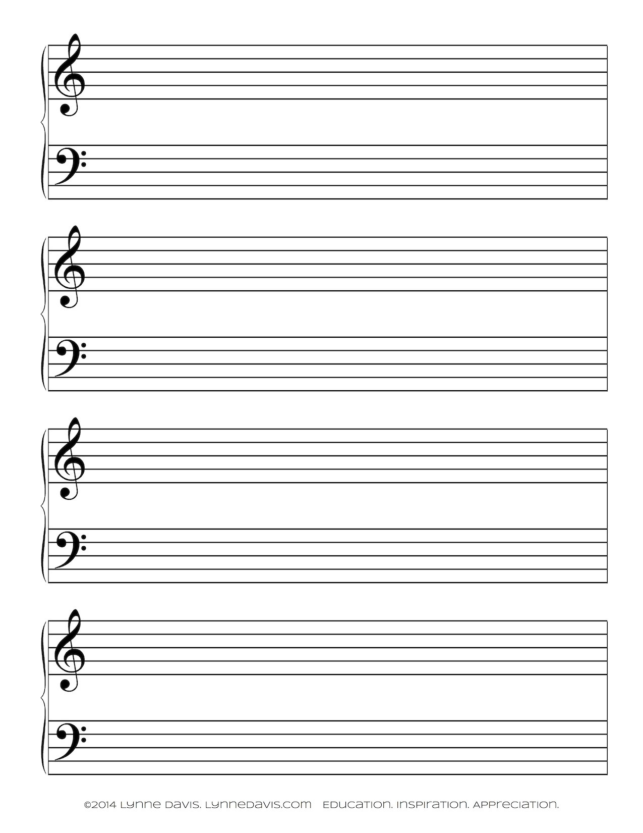 Free Printable Grand Staff Paper Free Printable