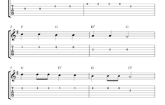 Free Printable Guitar Tabs For Beginners Free Printable