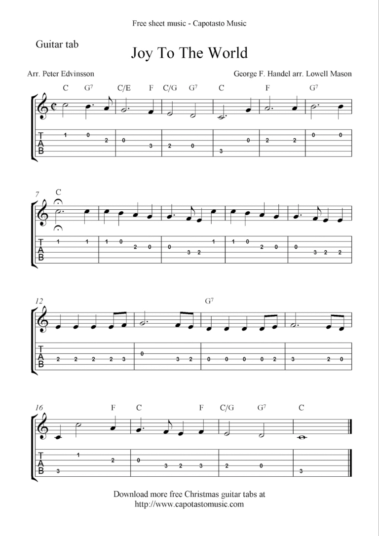 Free Printable Guitar Tabs For Beginners Free Printable | Rossy Printable