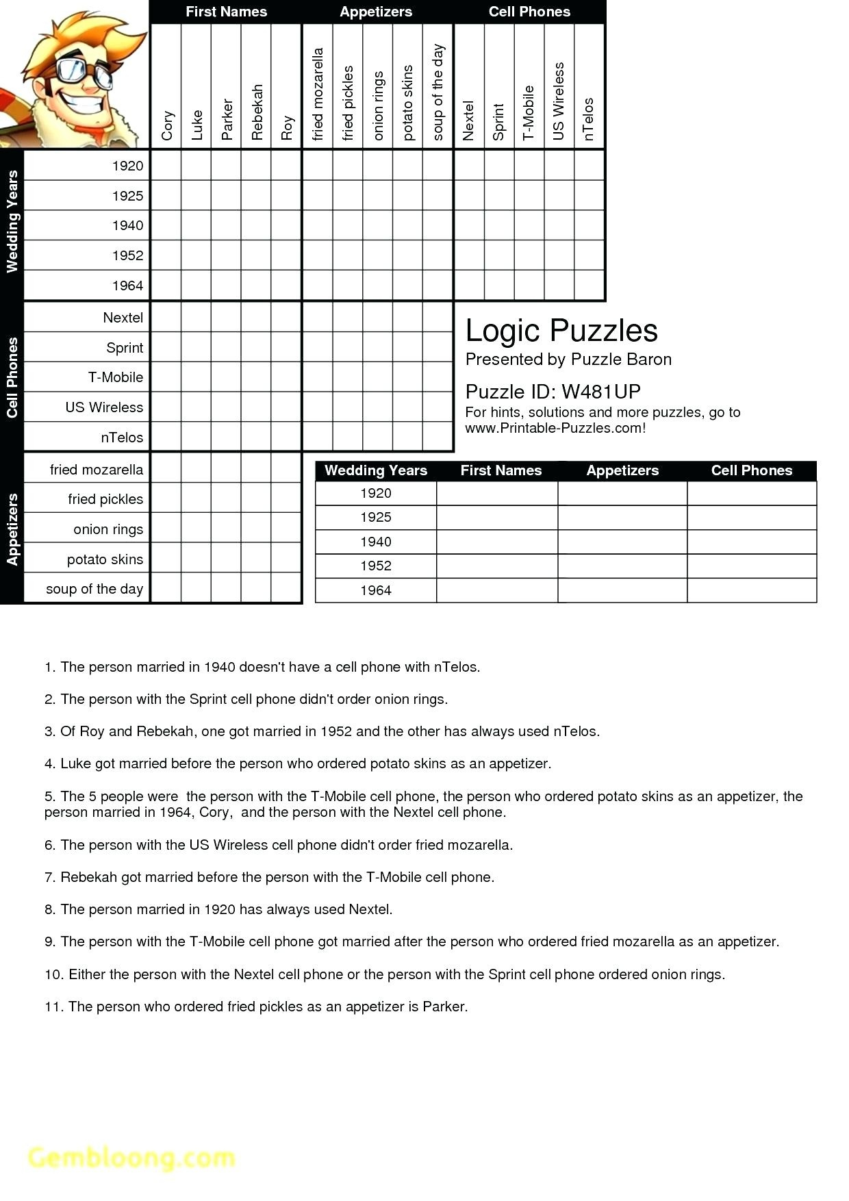 Free Printable Logic Puzzles For Middle School Free Printable