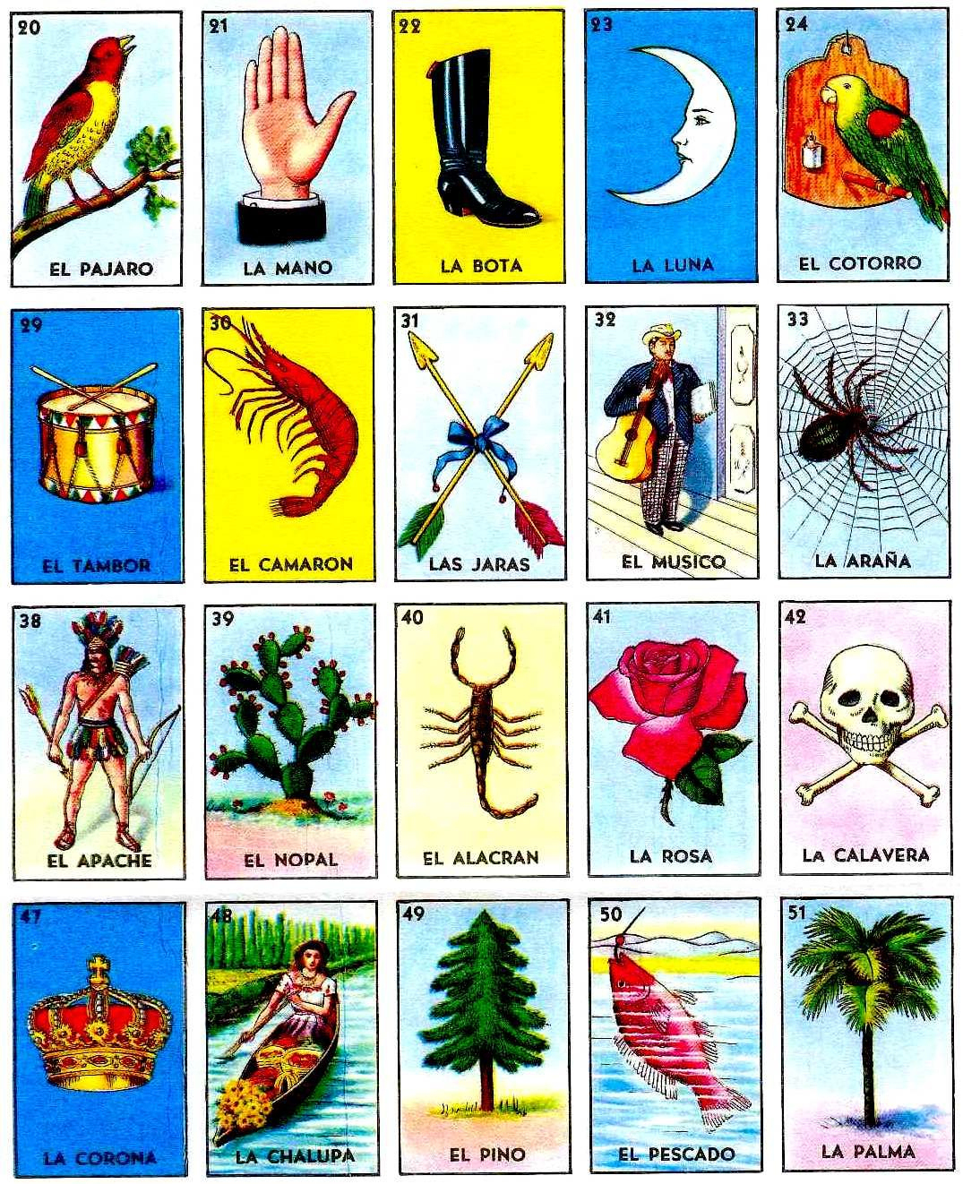 Create Loteria Cards Printable Cards