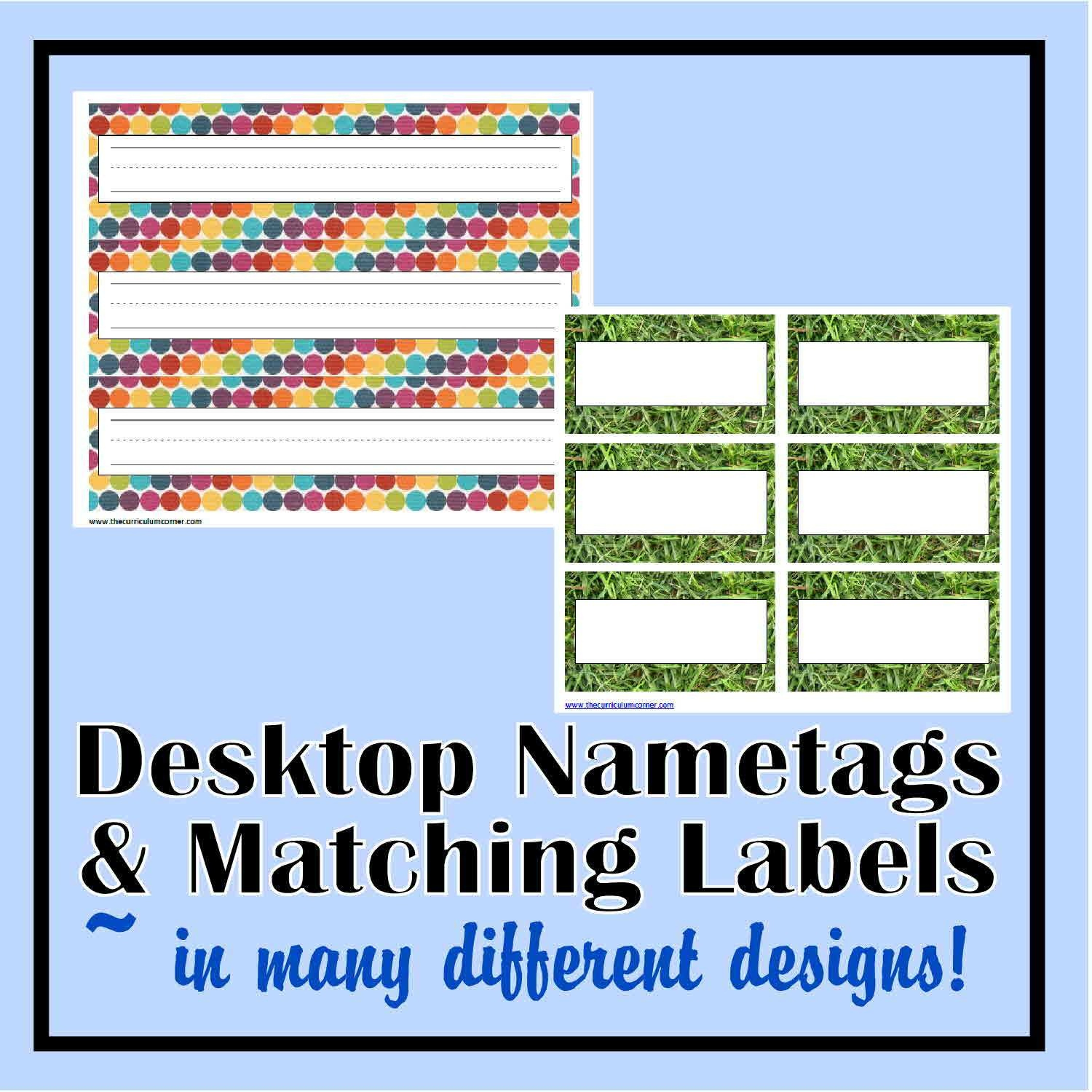 Free Printable Name Tags For School Desks Free Printable