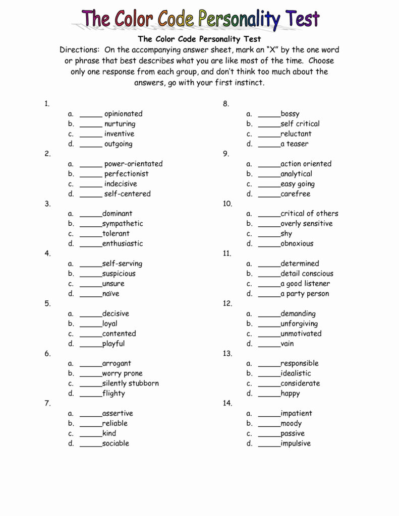 Free Printable Personality Test Free Printable A To Z Rossy Printable Free Printable Personality Test Free Printable A To Z Rossy Printable