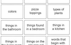 Free Printable Pictionary Cards