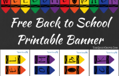 Free Printable quot Welcome Back quot Crayon Banner The Quiet Grove