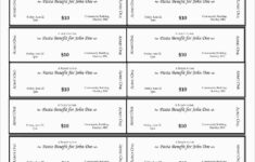 Free Printable Raffle Tickets With Stubs Free Printable