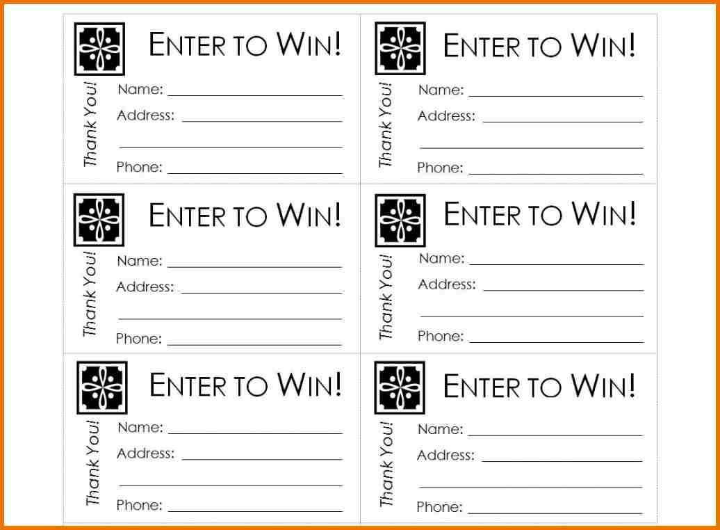 Free Printable Raffle Tickets With Stubs