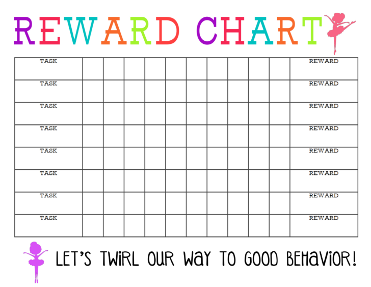 Free Printable Reward Charts For Teenagers