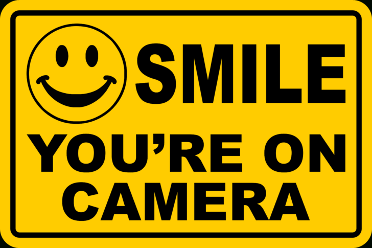 Free Printable Smile Your On-Camera Sign