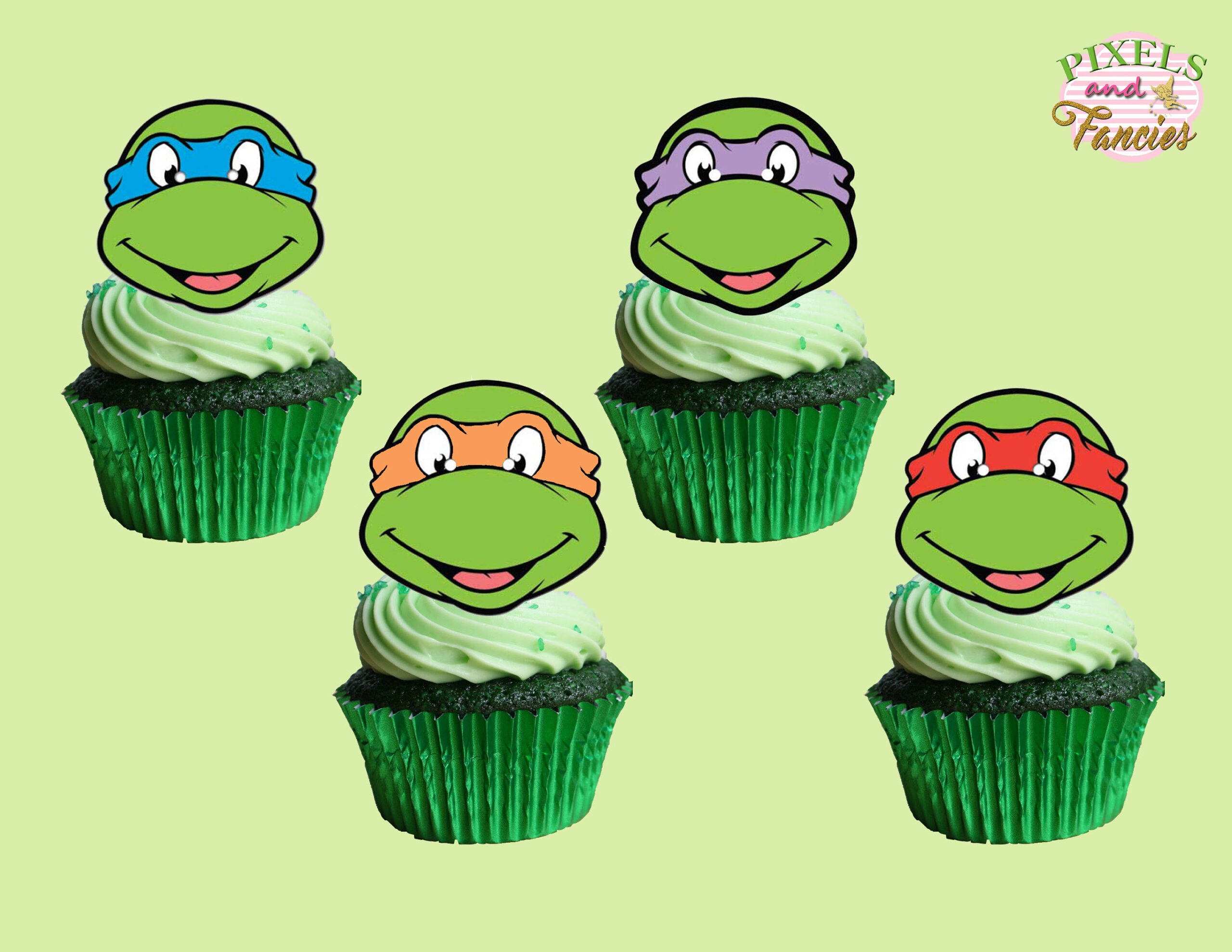 Free Printable Teenage Mutant Ninja Turtle Cupcake Toppers Free Printable