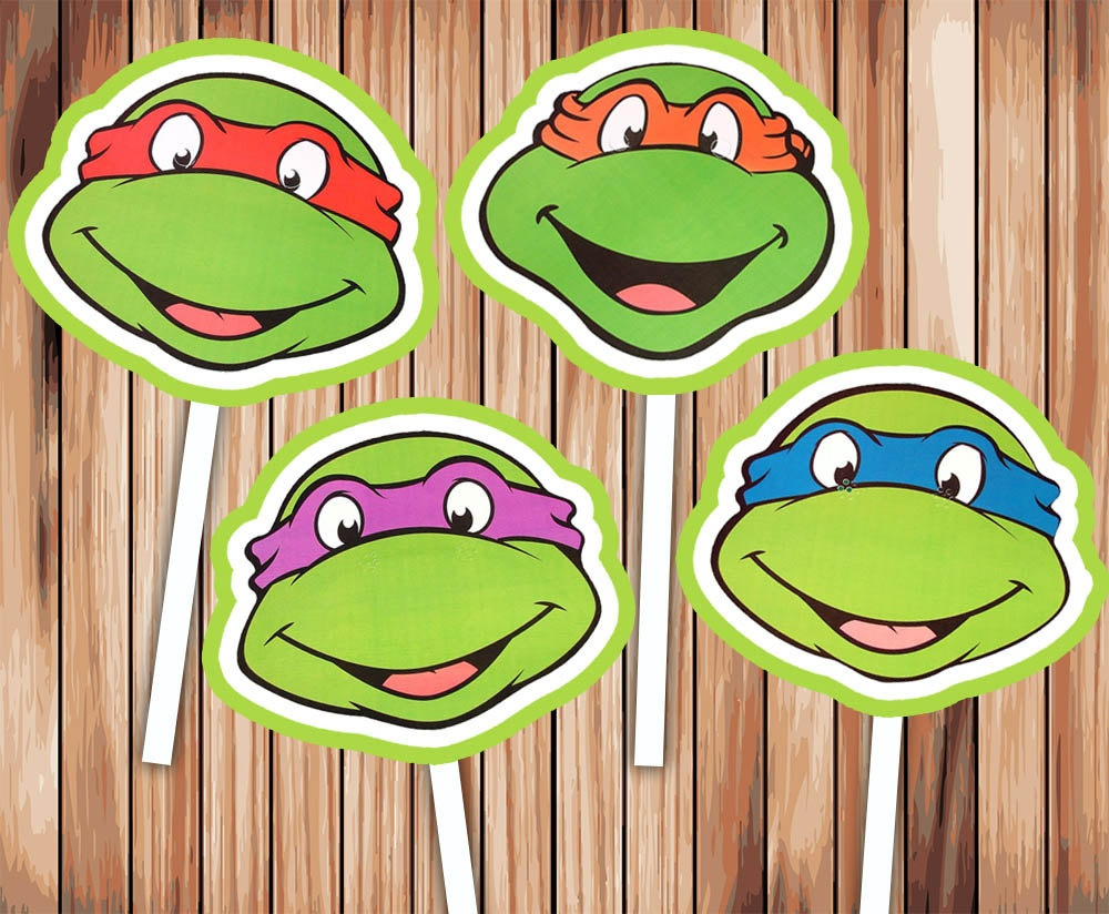 Free Printable Teenage Mutant Ninja Turtle Cupcake Toppers Free Printable