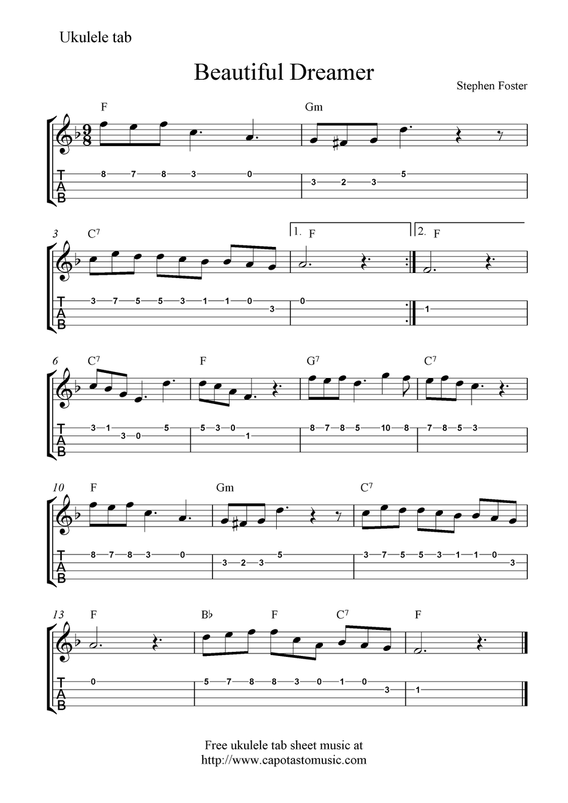 Free Printable Ukulele Songs Free Printable