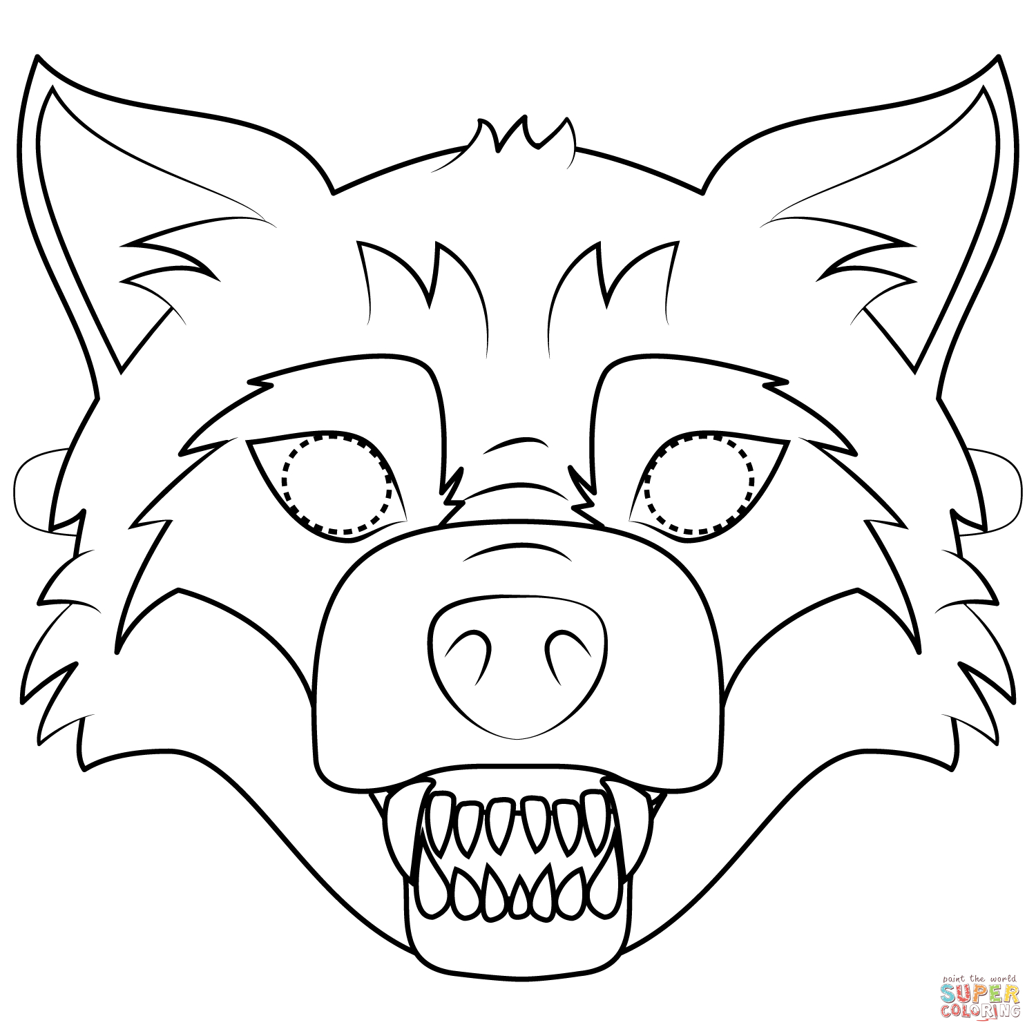 Free Printable Wolf Mask Free Printable