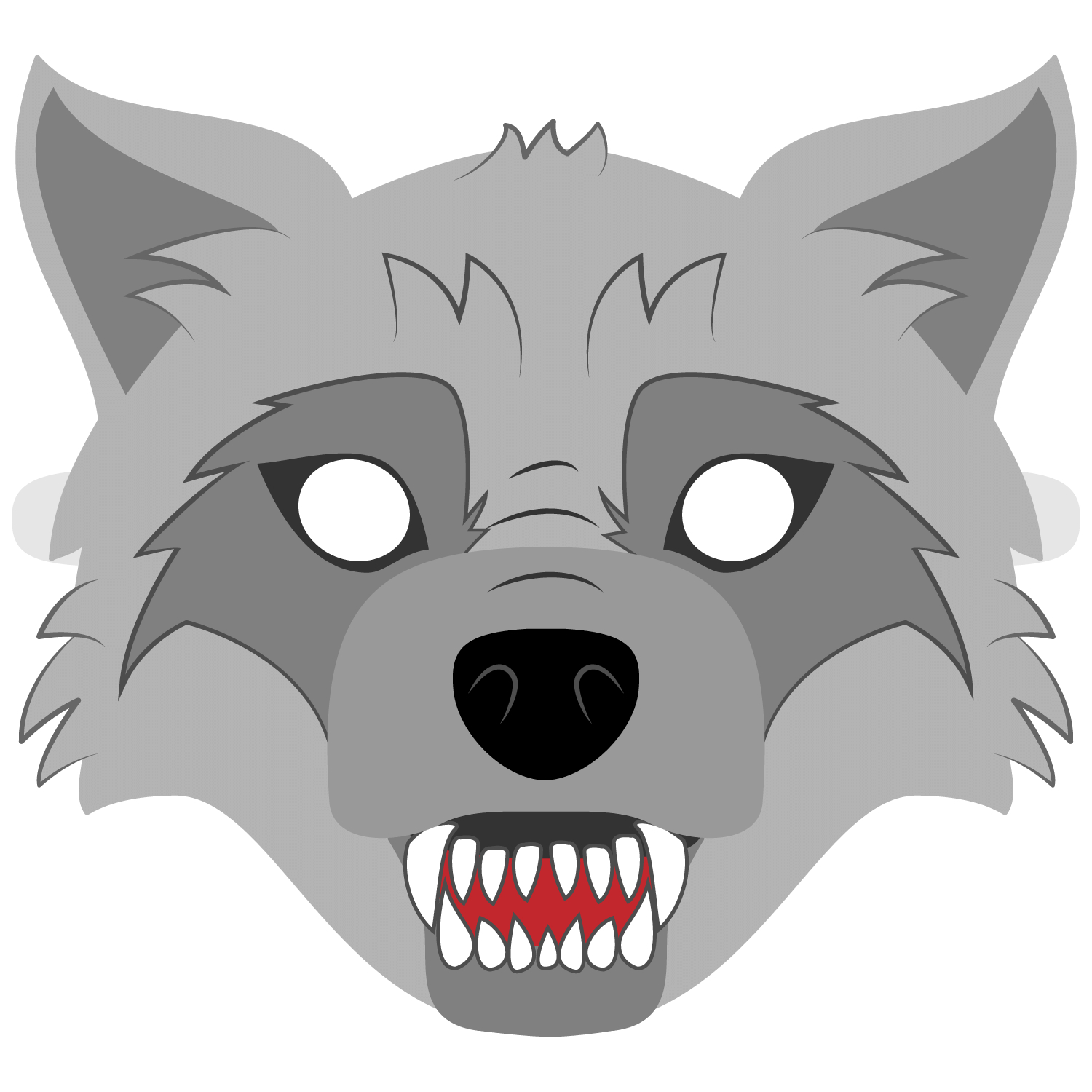 Free Printable Wolf Mask | Rossy Printable