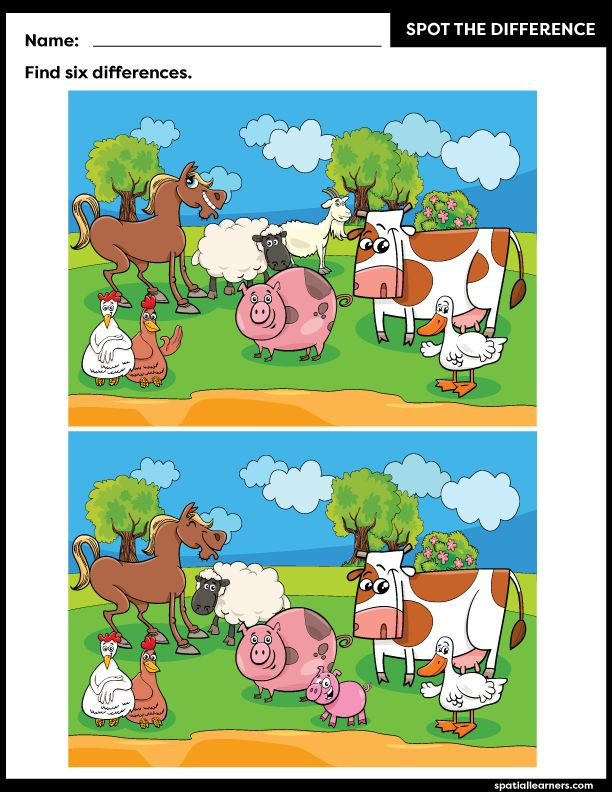 FREE Spot The Difference Printable For Kids Printables Free Kids 