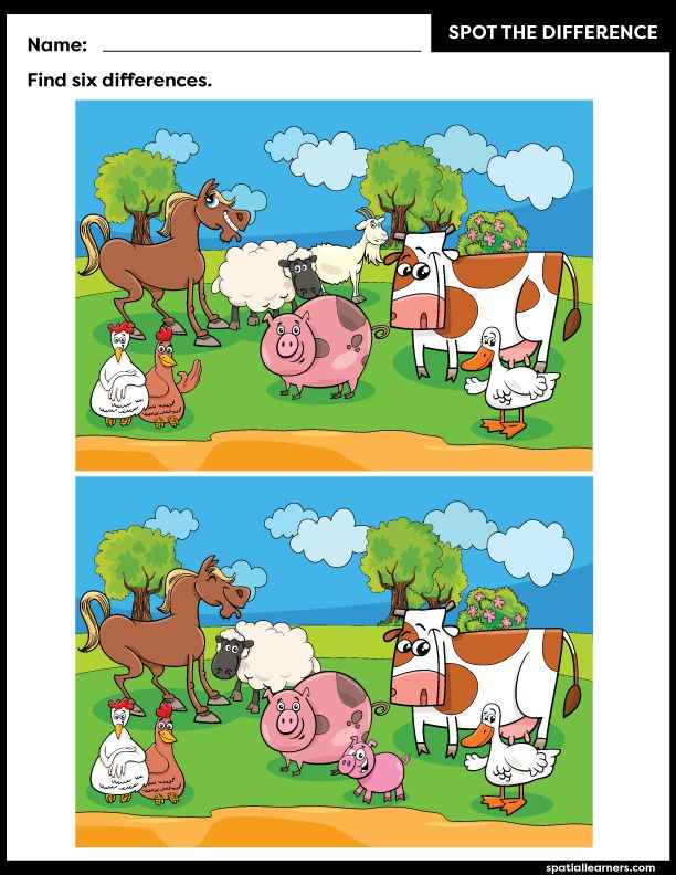 Free Printable Spot The Difference For Kids Rossy Printable