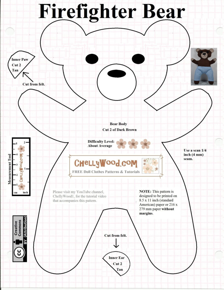 Free Teddy Bear Patterns Printable