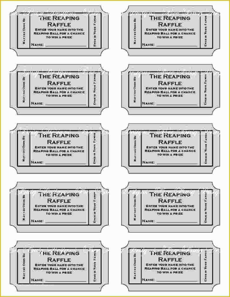 Free Ticket Stub Template Of Free Printable Raffle Tickets With Stubs ...