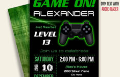 Game On Invitation Video Game Party Invitation Gaming Etsy