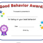 Good Behavior Certificate PDF PDF Format E Database