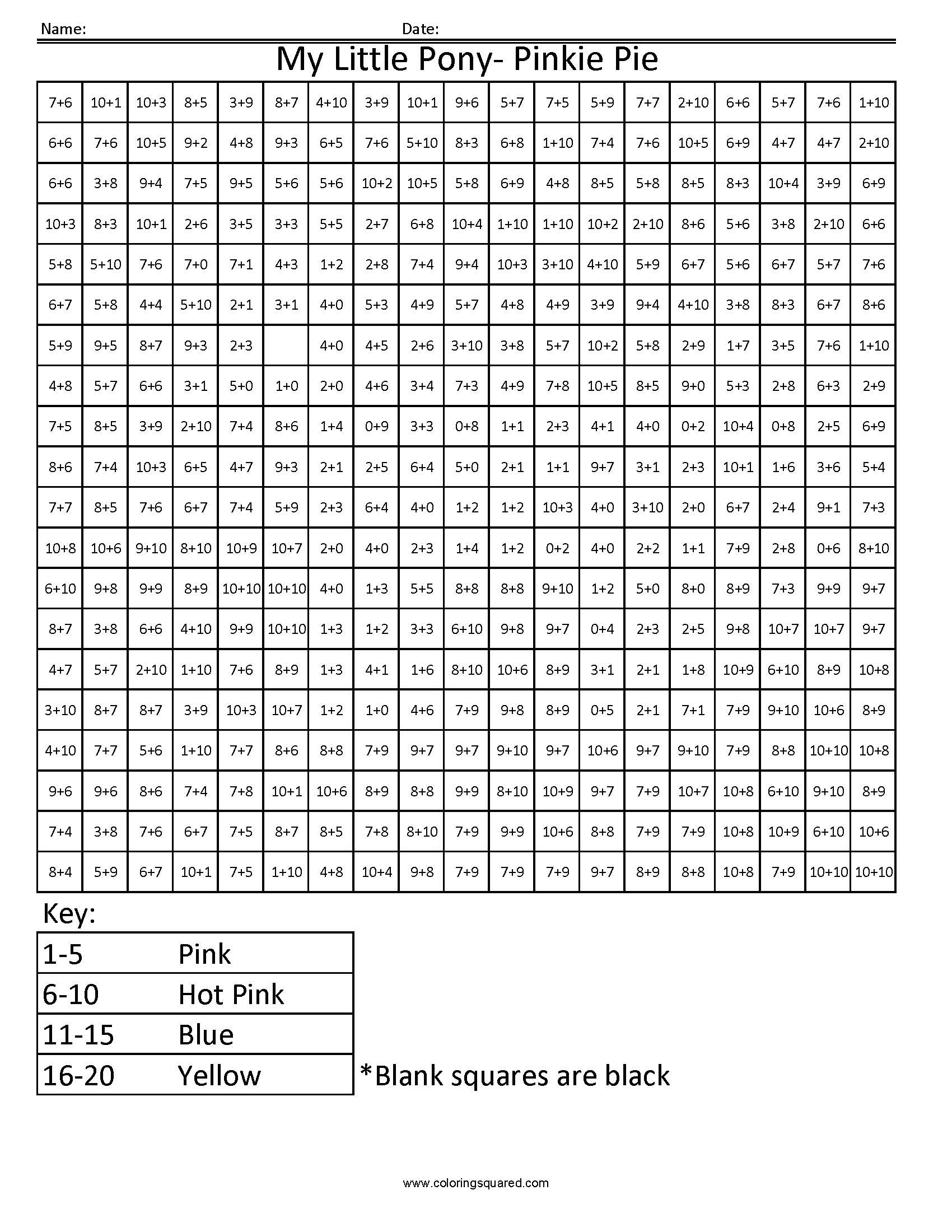 Halloween Pumpkin Holiday Multiplication Coloring Squared Third 