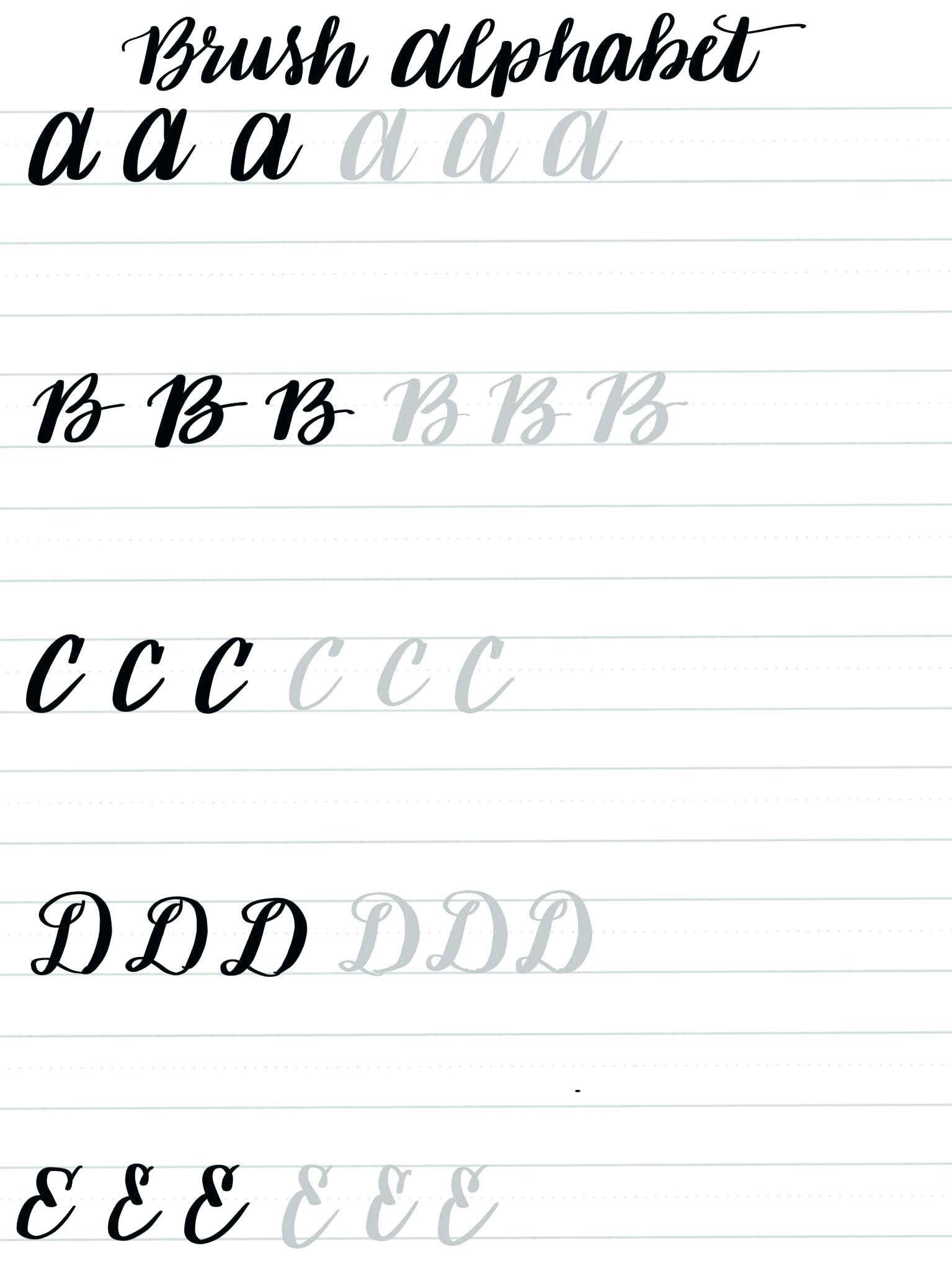 Handwriting Fake Calligraphy Practice Sheet Pretty Prints Paper 