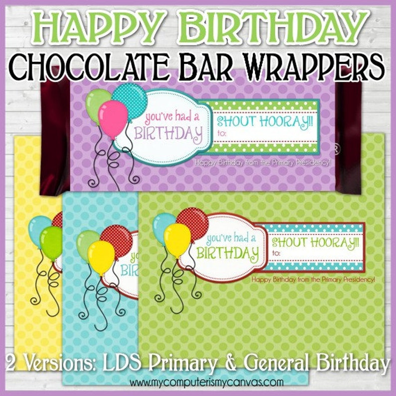 Happy BIRTHDAY Chocolate Bar Wrappers You 39 ve Had A Etsy