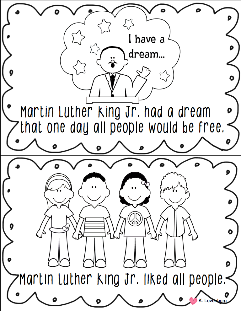 Happy Little Kindergarten Martin Luther King Jr Mini Unit