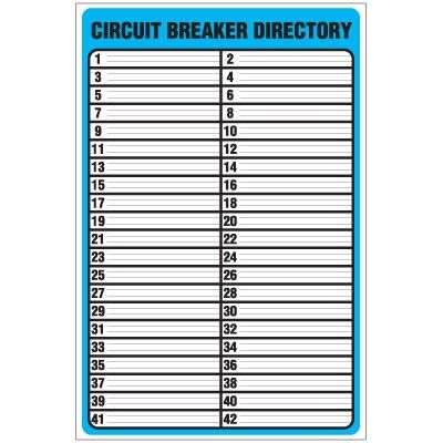 Impressive Printable Circuit Breaker Labels Templates Breaker Box 