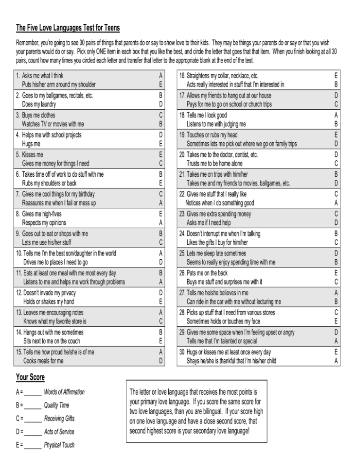 Love Language Test Fill Online Printable Fillable Blank Pdffiller Rossy Printable 3424