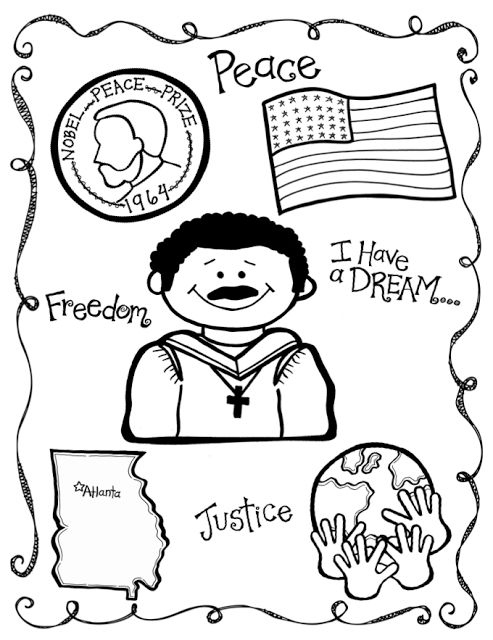 Martin Luther King Jr Coloring Pages And Worksheets Best Coloring 