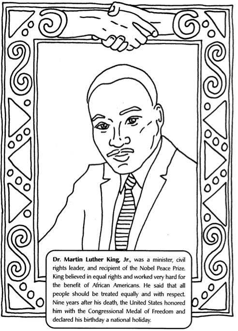 Martin Luther King Jr Coloring Pages And Worksheets Best Coloring 