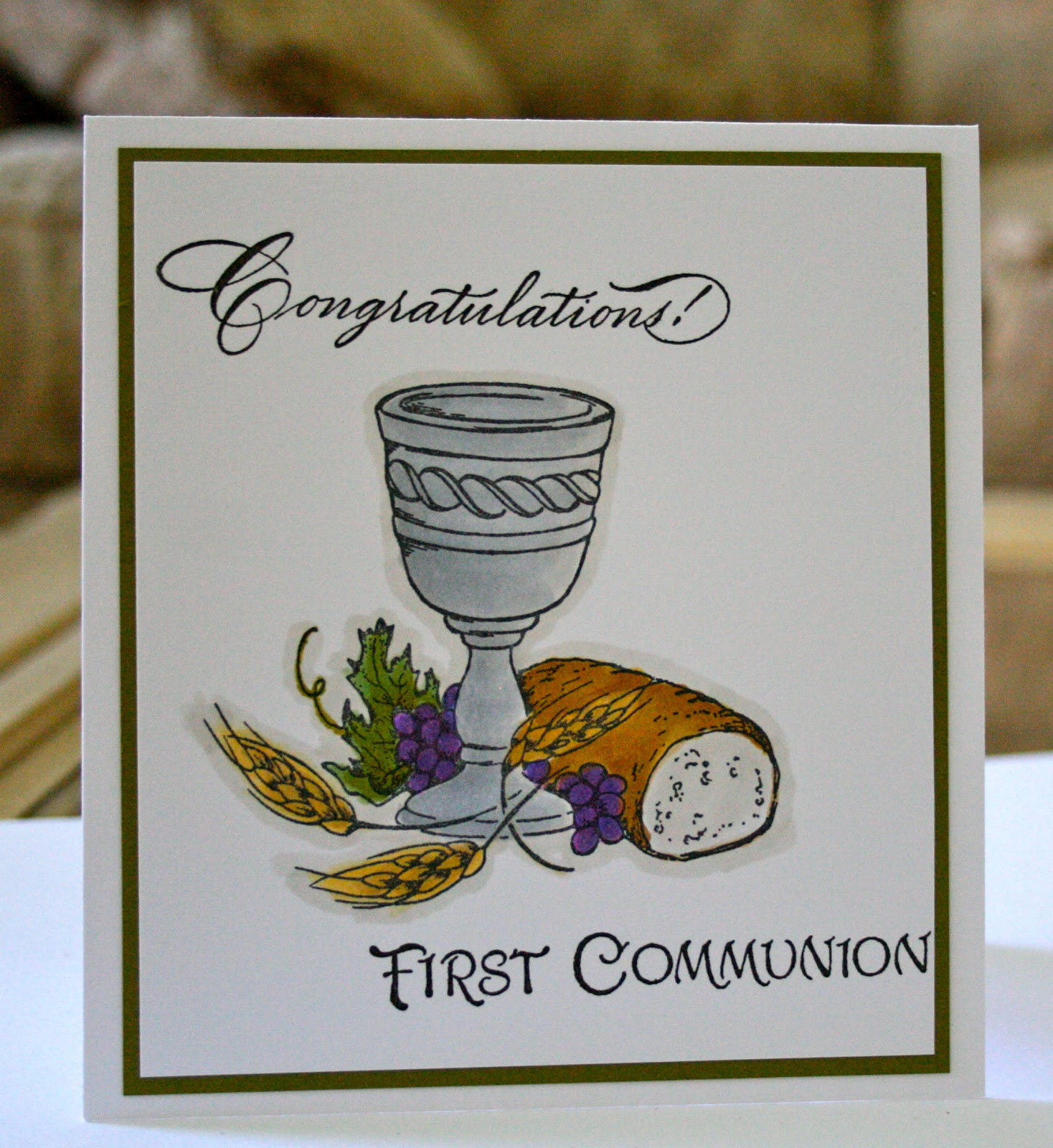 Marybeth s Time For Paper First Holy Communion Card