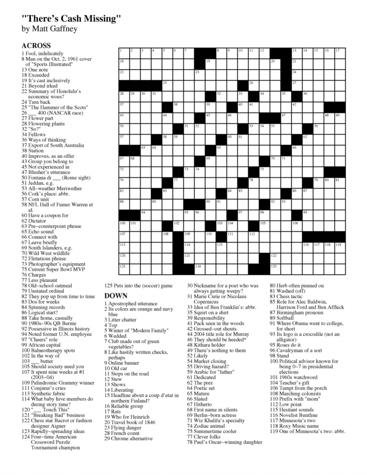 Merl Reagle’s Sunday Crossword Free Printable