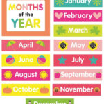 Months Of The Year Spelling Tracing And Chart Teaching Free