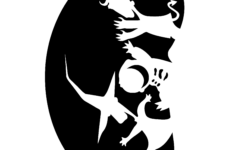 Nightmare Before Christmas Lock Stock Barrel Pumpkin Stencil