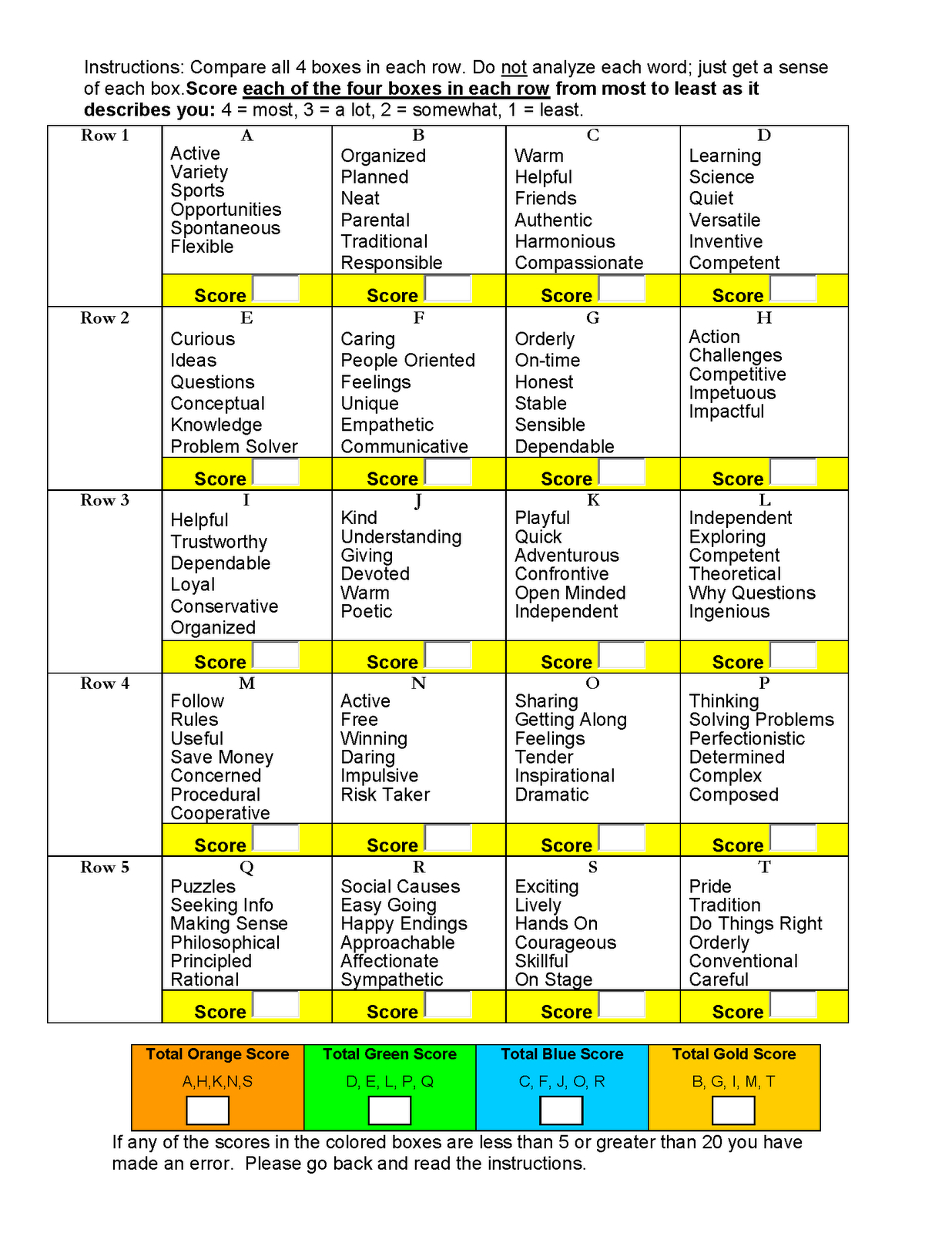 Personality Test Worksheet Free Esl Printable Worksheets Made Free 