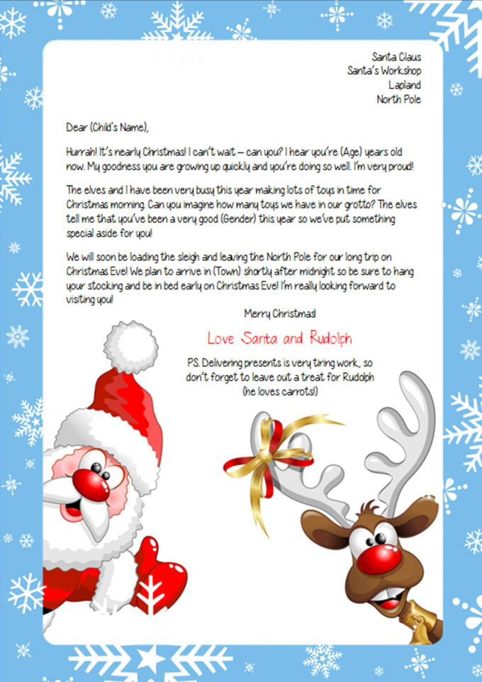 Personalize A Letter From Santa By Samanthabald297