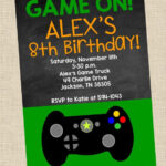 Personalized Video Game Birthday Party PRINTABLE Invitation Game Truck