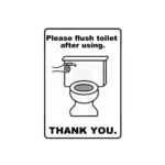 Please Flush Toilet Bathroom Sign Printable Instant By CyberNation