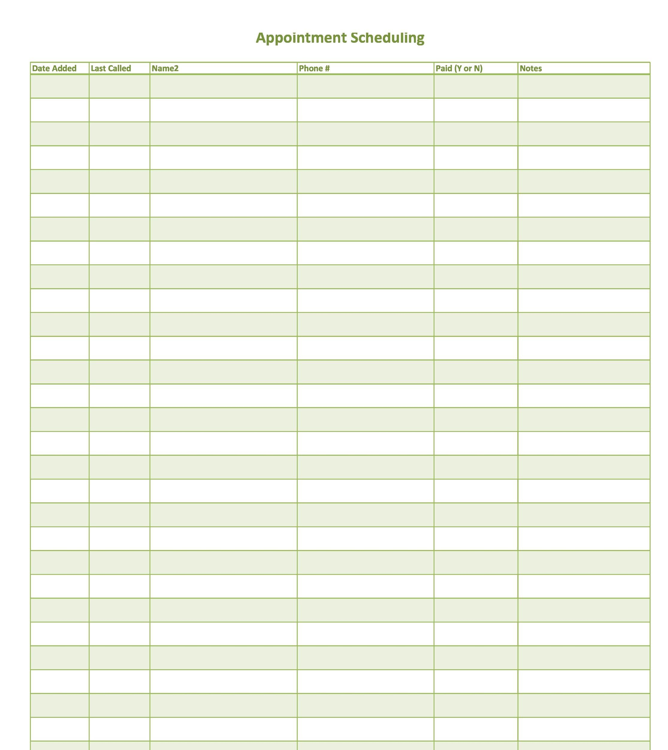 Printable Appointment Book Pages Free Ninciclopedia