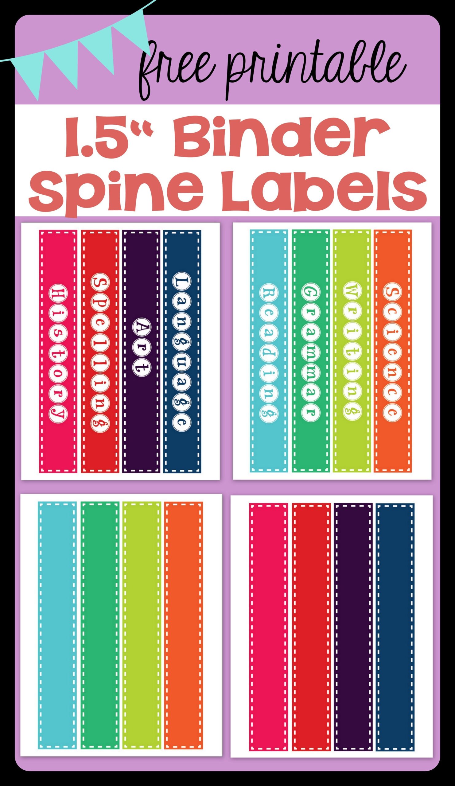 Printable Binder Spine Inserts Free Free Printable