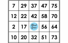 Printable Bingo Numbers 1 75 Gridgit