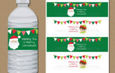 printable christmas water bottle labels editable santa water etsy PRINTABLE Christmas Water Bottle Labels Editable Santa Water Etsy