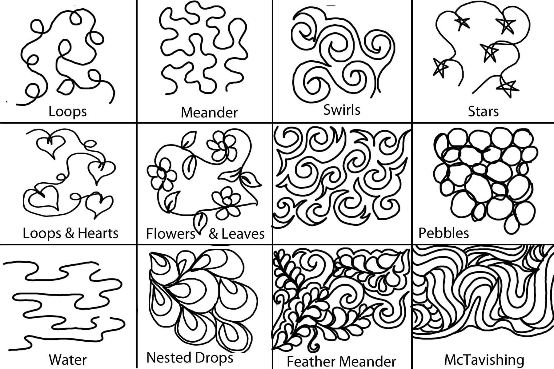 Printable Continuous Line Quilting Patterns Easy Free Motion Free