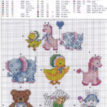 Printable Cross Stitch Patterns For Baby Boy Colored Baby Giraffe
