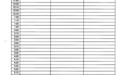 Printable Daily Hourly Schedule Template Dorm Hourly Planner