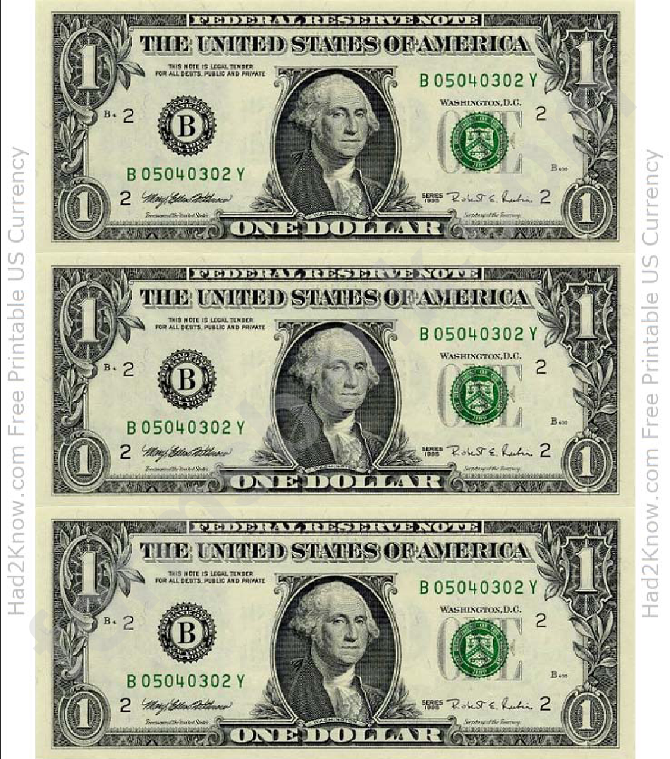 Printable Dollar Bills Pdf Printable Bill Of Sale